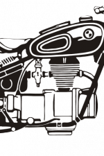 bmv r26 sport vintage motorcycle, motor bike free svg file