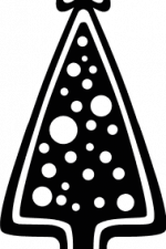 christmas tree with star, decorative holiday free svg file
