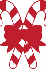 crossed candy canes, christmas free svg file