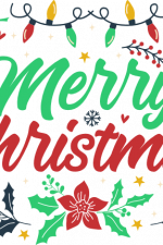 floral decorative merry christmas sign free svg file