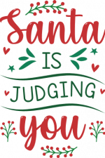 floral santa is judging you, funny christmas free svg file