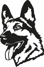german shepherd head, dog lover free svg file