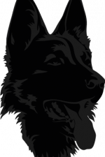 german shepherd silhouette, dog head, pet lover free svg file