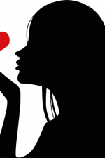 girl blowing heart, love, valentine's day free svg file