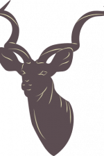 greater kudu head, african wild animal free svg file clipart