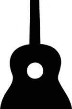 guitar silhouette, musical instrument free svg file clipart