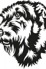 irish wolfhound head, dog, pet lover free svg file