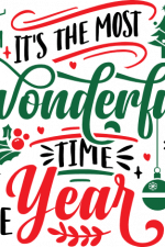 it's the most wonderful time of the year, Christmas, holiday free svg file