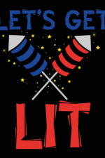 let' get lit, crossed fireworks, 4th of july, new year free svg file