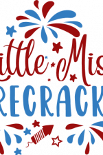 little miss firecracker, baby girl, 4th of july free svg file