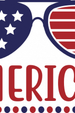 merica, american flag glasses, independence day - free svg file for members
