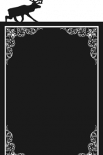 ornamental frame with reindeer, letter template free svg file