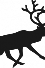 reindeer silhouette free svg file, clipart images