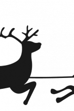 santa claus and reindeers sleigh silhouette, christmas free svg file