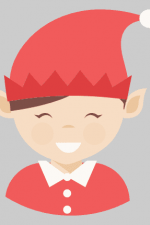 santas elf, half body, christmas free svg files