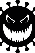 ugly corona virus emoji, covid free svg file clipart