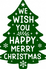 we wish you happy merry christmas, tree, holiday free svg file