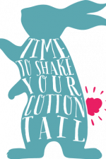 time to shake your cotton tail, rabbit, bunny free svg file