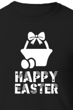 happy easter, basket and eggs free svg file
