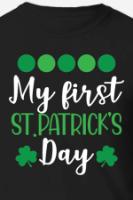 my first st patricks day, baby onesie free svg file