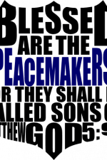 blessed are the peacemakers, police badge - free svg file for members
