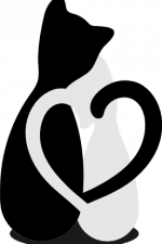 cats in love, velentines day free svg file, clipart images