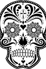 sugar skull free svg file, clipart images