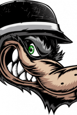 wolf head with helmet and dynamite, tshirt free svg file