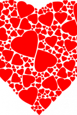 heart made of the hearts, love clipart free svg file