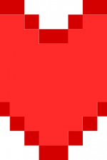 minecraft pixel heart free svg file, clipart images