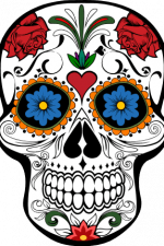 floral sugar skull, mexico calavera - free svg file for members