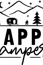 happy camper, camping - free svg file for members