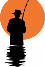 fisherman and sun clipart image, fishing free svg file