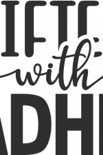 gifted with ADHD, awareness free svg file