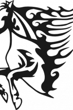 abstract horse art, clipart free svg file