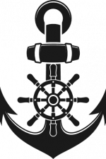 anchor and rudder clipart, nautical free svg file