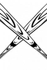crossed baseball bats clipart - free svg file for members