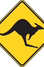 cangaroo road sign, clipart free svg file image