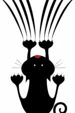 falling hanging cat, funny clipart - free svg file for members