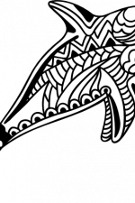 dolphin mandala, clipart images, free svg files