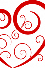 decorative swirly heart - free svg file for members