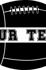 american footbal split ball, custom text - free svg file for members