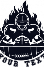 half player half ball, football custom name - free svg file for members