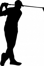 golf player silhouette - free svg file for members