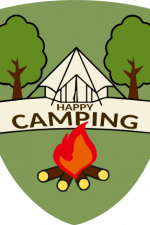 happy camping shield free svg file image
