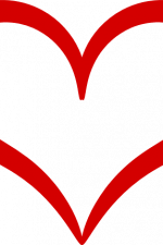open heart outline clipart image - free svg file for members