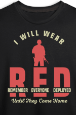 i will wear red, soldier mom wife free svg file image