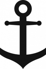 Anchor silhouette, clipart image, nautical - free svg file for members
