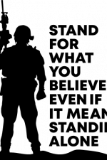 stand for what you believe in even if it means standing alone, soldier - free svg file for members