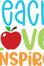 teach love inspire, teacher - free svg file for members